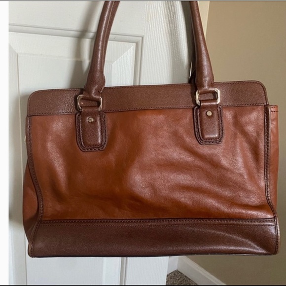 Cole Haan Kendra Tote Brown Leather Purse handbag - Picture 2 of 6